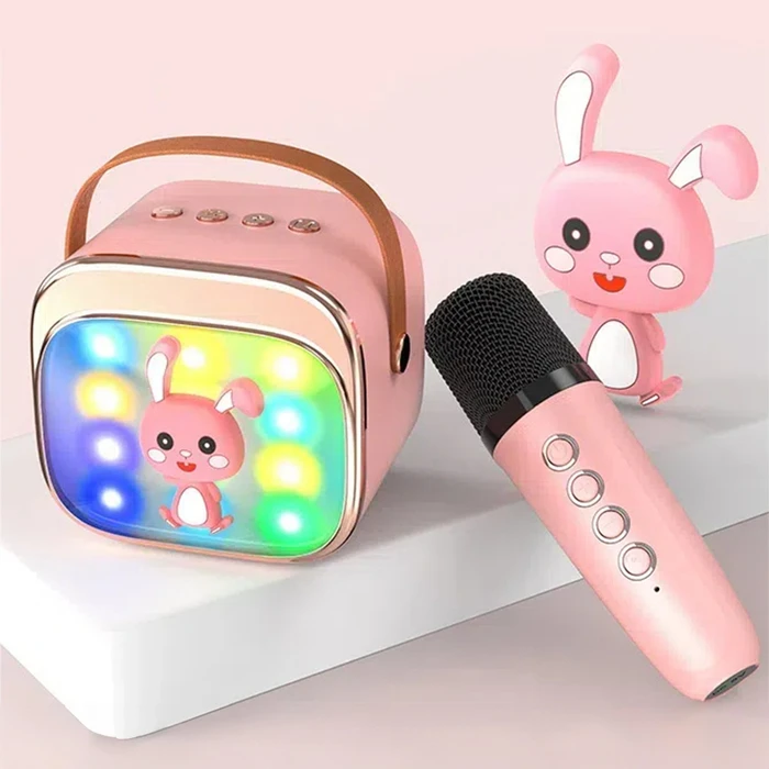 Karaoke Lamtech Bt5.4 Rgb Kid Speaker Pink With Mic Hoppee