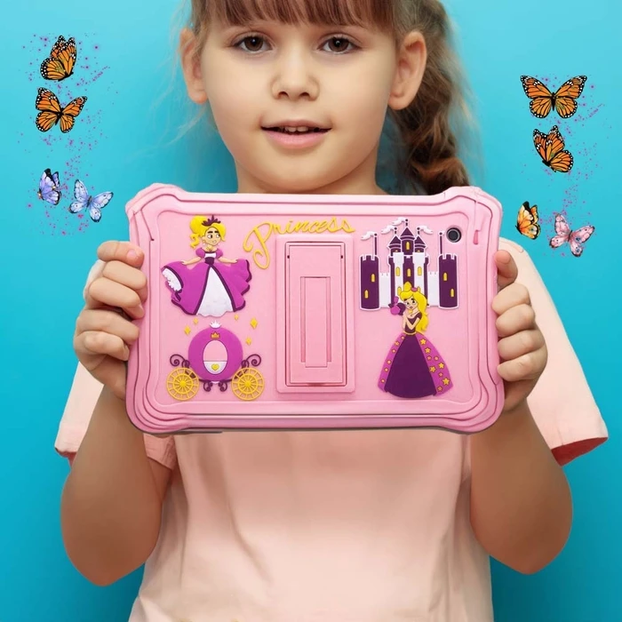 Tablet Lamtech Octa-Core Kid 8' 4Gb+64Gb Android 14 Coral Pink Princess