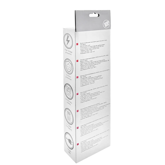 Πολύπριζο Lamtech 5Way Surge Protector With 1Xtype-C 1XUSB 5Xschuko Black/White 1.5M