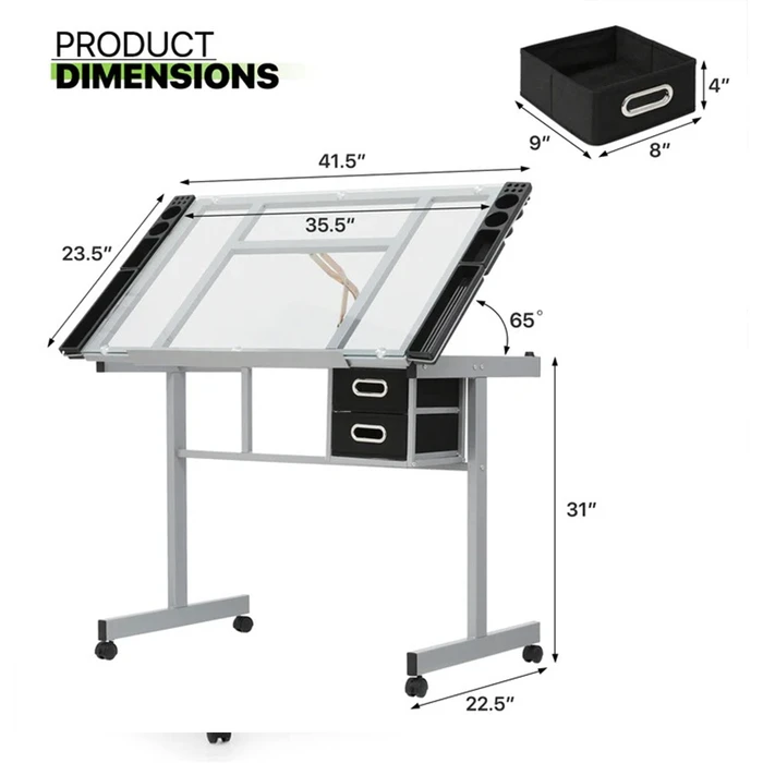 Γραφείο Lamtech Crystal Drafting Table