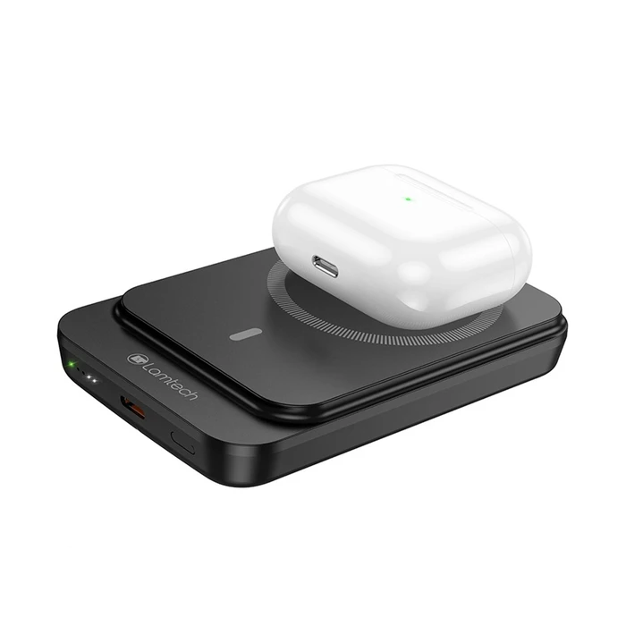 Power Bank Lamtech Magnetic 20W Wireless 10000Mah Black