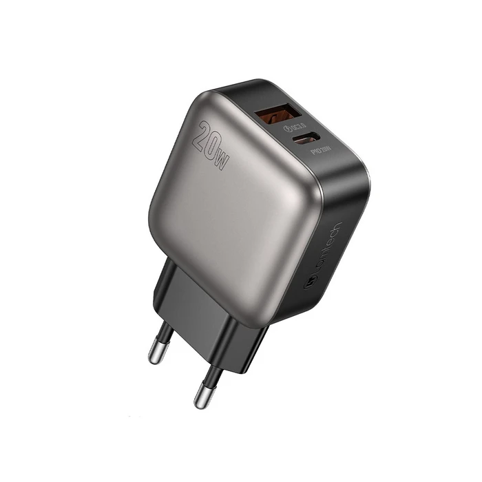 Φορτιστής Πρίζας Lamtech Dual Port Qc3.0 Pd20W Grey