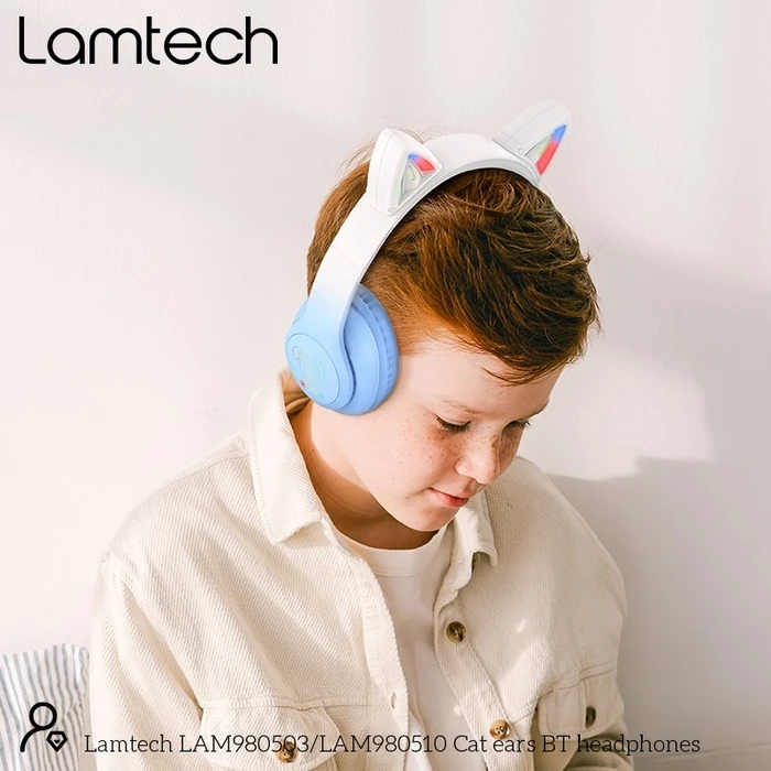 Headphones Lamtech Bt5.3 Kids Crystal Blue Doggy Dog