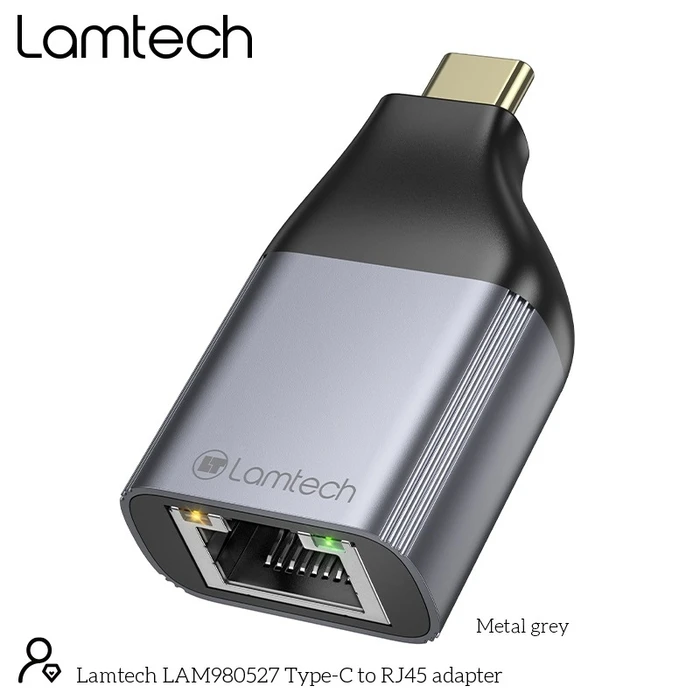 Αντάπτορας Δικτύου Lamtech USB-C To Rj45 Otg Ehternet