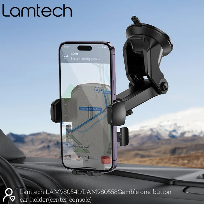 Βάση Κινητού Αυτοκινήτου Lamtech Multi-Angle for Up To 7' Black