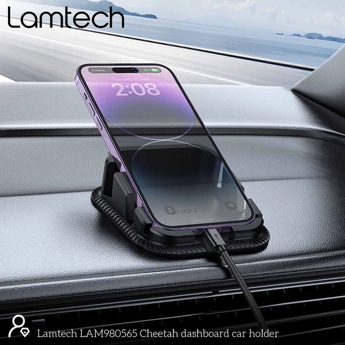 Βάση Κινητού Αυτοκινήτου Lamtech Dashboard 2-Angle Adjustment Black