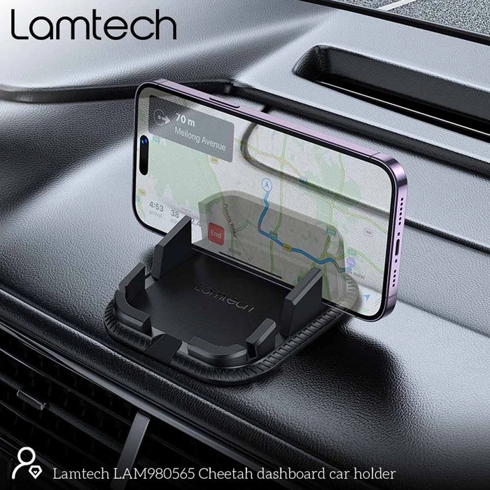 Βάση Κινητού Αυτοκινήτου Lamtech Dashboard 2-Angle Adjustment Black