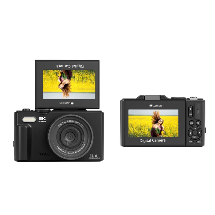 Action Camera Lamtech 5K Flip Digital Wifi Black