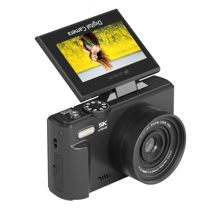 Action Camera Lamtech 5K Flip Digital Wifi Black