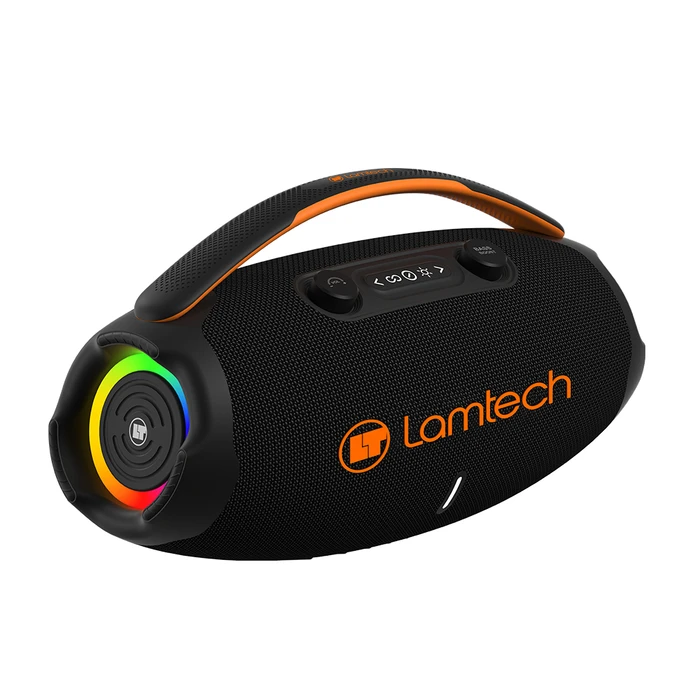 Bluetooth Speaker LAMTECH Wireless V5 3 Stereo Party Box 60W Black Orange