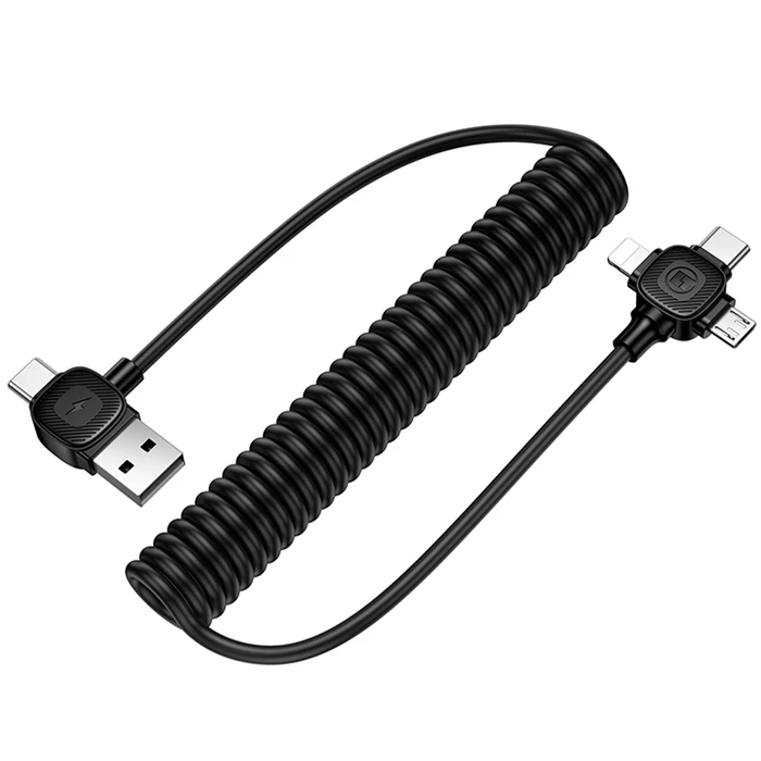 Lamtech 6-in-1 Charging Cable Type-C/USB to Type-C/Lightning/Micro-USB 3A 1.5m Black