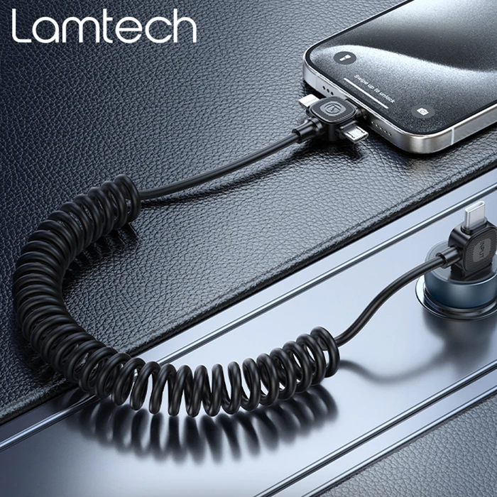 Lamtech 6-in-1 Charging Cable Type-C/USB to Type-C/Lightning/Micro-USB 3A 1.5m Black