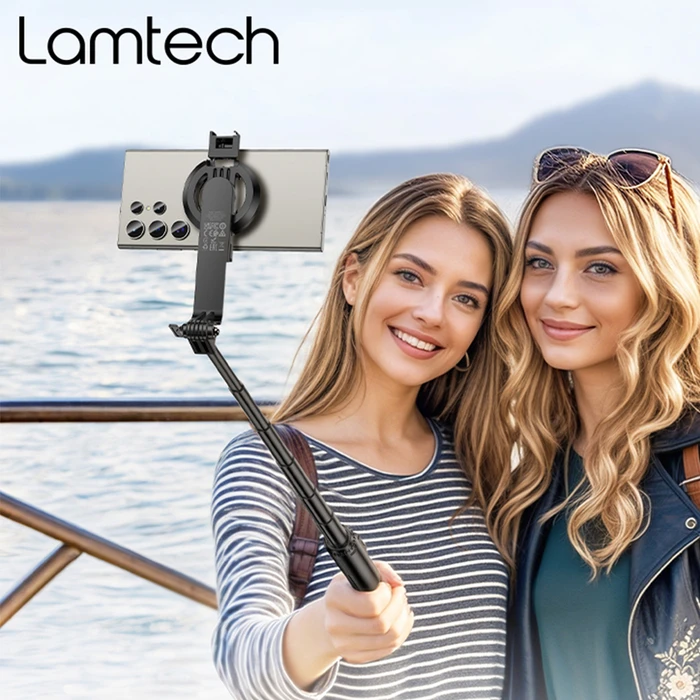 Lamtech 2-in-1 Magnetic BT5.2 Live Broadcast Holder 1.5m Black (LAM981111)