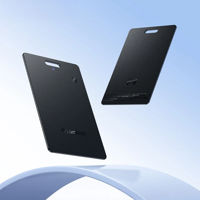 Lamtech Smart Tracker Card LAM981135 Μαύρο – Εντοπιστής Apple Find My & Google Find My Device