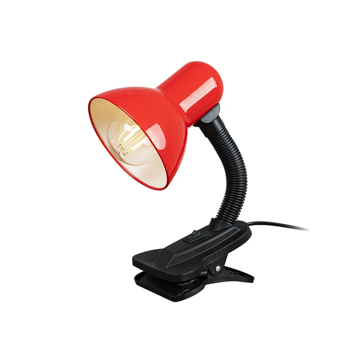 Φωτιστικό Γραφείου Blow LB-08 με κλιπ κόκκινο