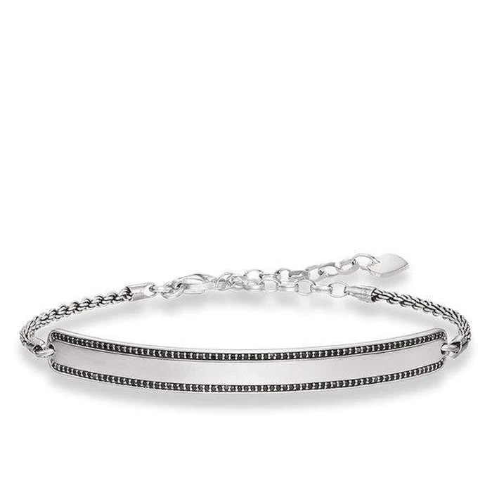 Βραχιόλι Unisex Thomas Sabo 000964311L21V (19cm) από Ασήμι Silver, Black