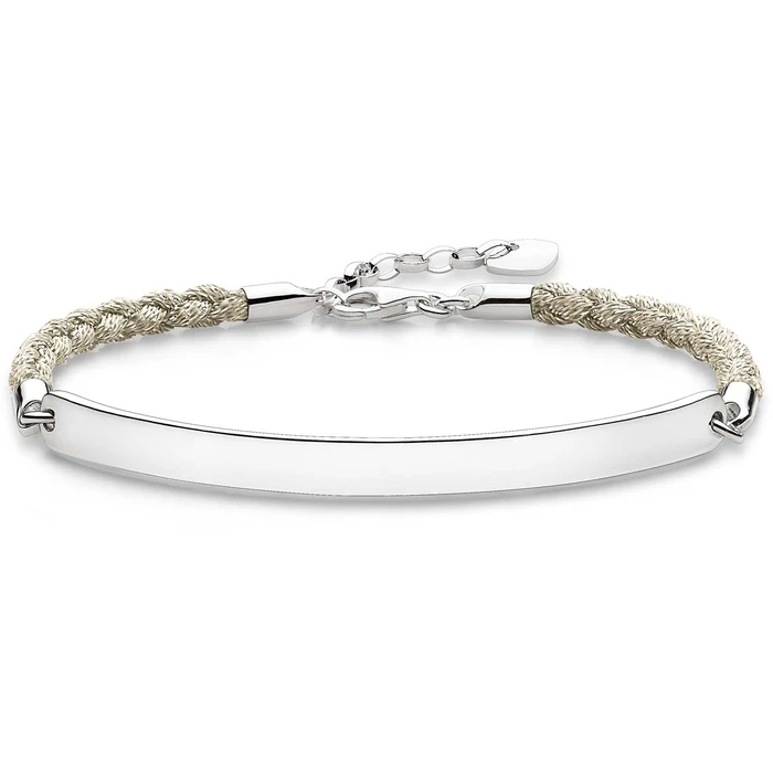 Γυναικείο Βραχιόλι Thomas Sabo A002917319L19 (19,5cm) από Ασήμι Silver, White