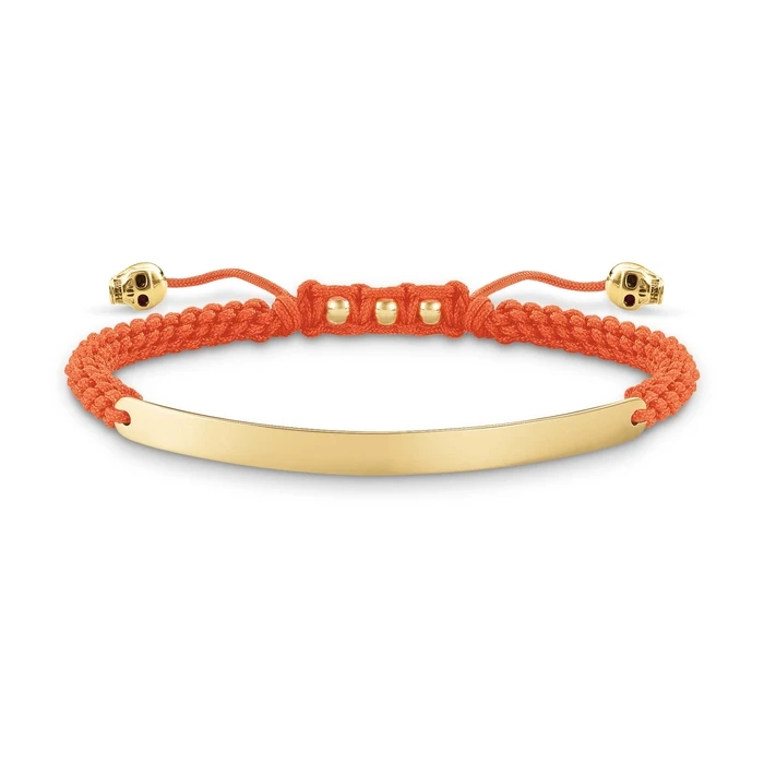 Γυναικείο Βραχιόλι Thomas Sabo Lba00508488L2 (21cm) από Ασήμι Orange, Golden