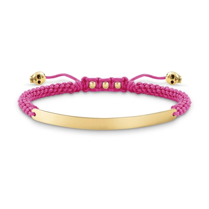 Γυναικείο Βραχιόλι Thomas Sabo Lba00508489L1 (19cm) από Ασήμι Pink, Gold