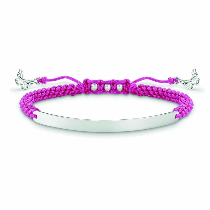 Γυναικείο Βραχιόλι Thomas Sabo A00631739L21V (21cm) από Ασήμι Pink, Silver