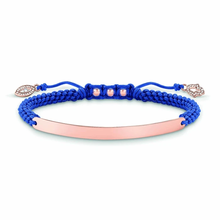 Γυναικείο Βραχιόλι Thomas Sabo A00688981L19V (16-19 cm) από Ασήμι Blue, Pink Gold