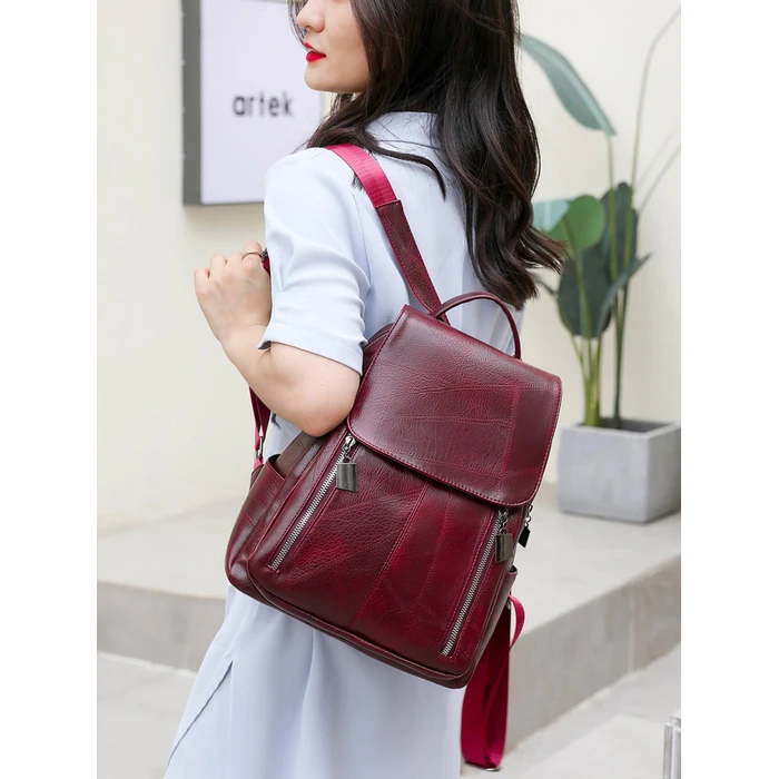 Γυναικεία Τσάντα Roxxani Πλάτης Lbag-0019, Κόκκινη