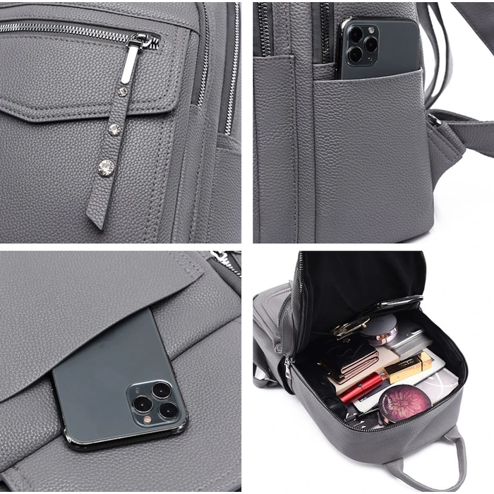 Γυναικεία Τσάντα Roxxani Πλάτης Lbag-0023, Μαύρη