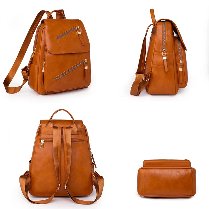 Γυναικεία Τσάντα Roxxani Πλάτης Lbag-0027, Καφέ