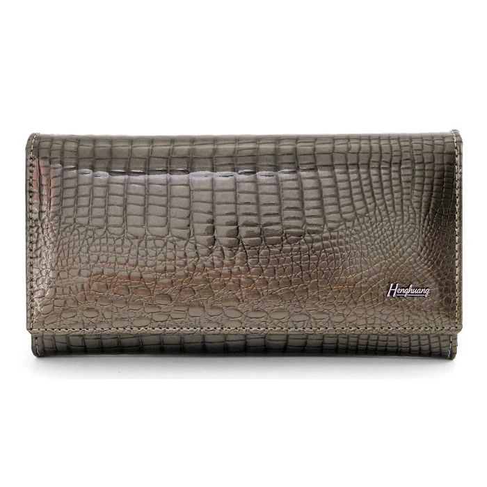 Γυναικείο Πορτοφόλι Henghuang Lbag-0029, Δερμάτινο, Γκρι