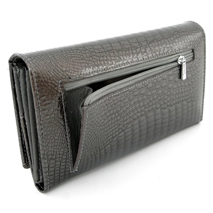 Γυναικείο Πορτοφόλι Henghuang Lbag-0029, Δερμάτινο, Γκρι