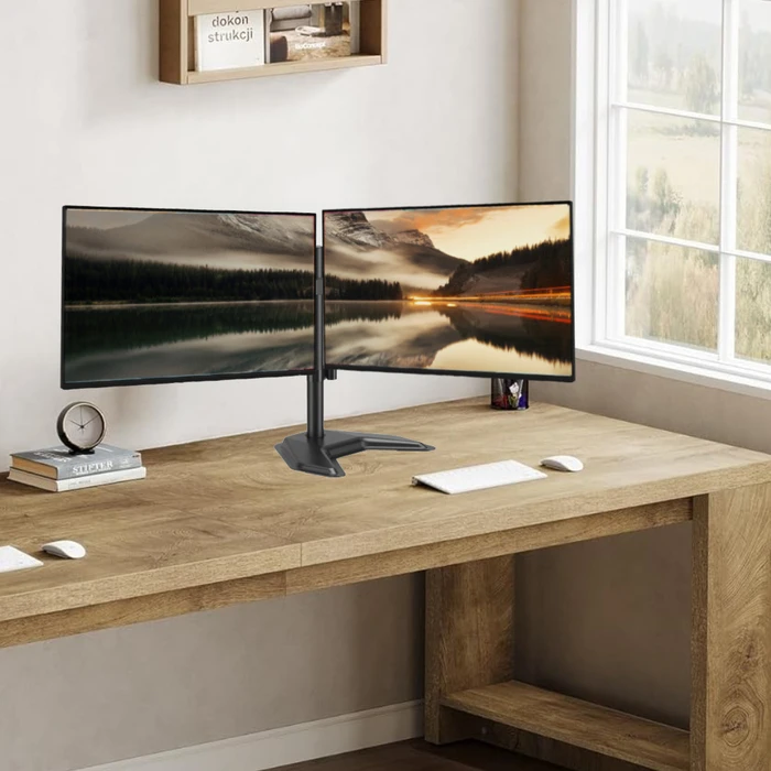 SBOX LCD-F024-3 Επιτραπέζια Βάση για 2 Οθόνες έως 32"