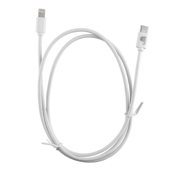 Kαλώδιο USB Lime LCL03 Λευκό USB Type-C σε Lightning Long 4.0A, 1m για φόρτιση και δεδομένα-30W