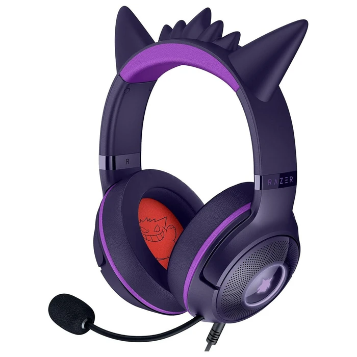 Gaming Headset Kraken Kitty V2 Gengar Pokemon Ed. – RGB – USB 7.1 – Purple Ears – PC / PS5 / Switch