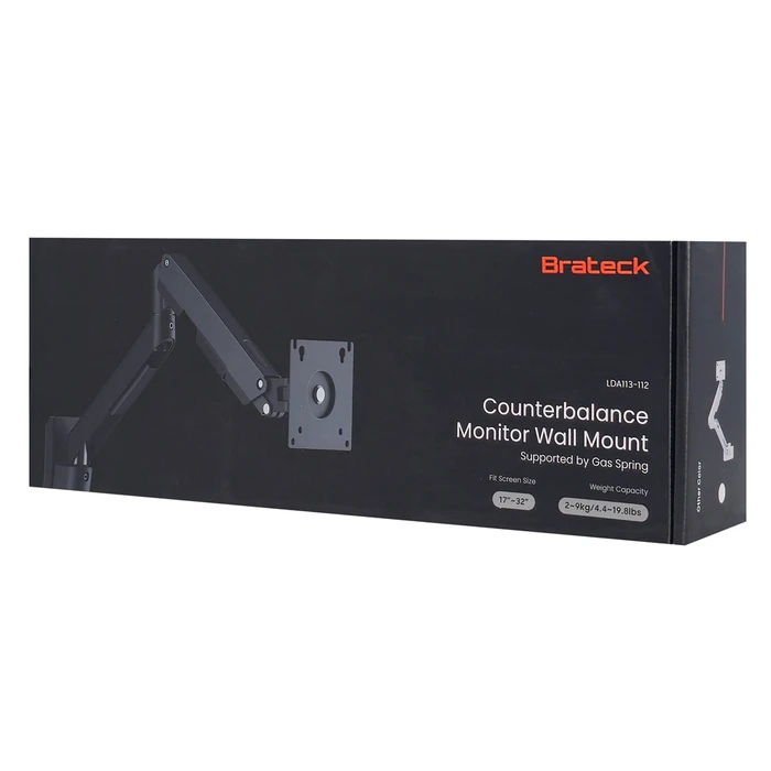 BRATECK Wall Mount Monitor Arm LDA113-112, 17-32", up to 9 kg