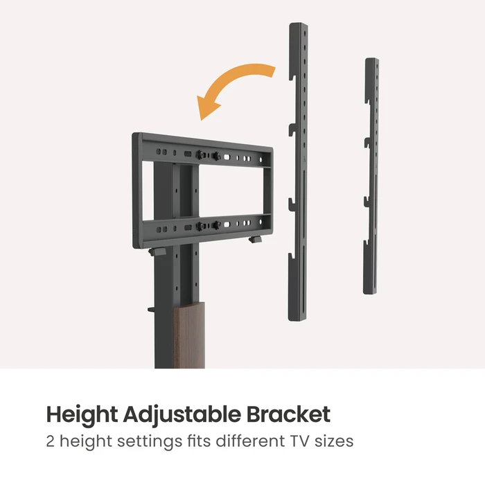 BRATECK επιτραπέζια βάση τηλεόρασης LDT03-29LD 32-77" έως 40kg (μαύρη/μαόνι)