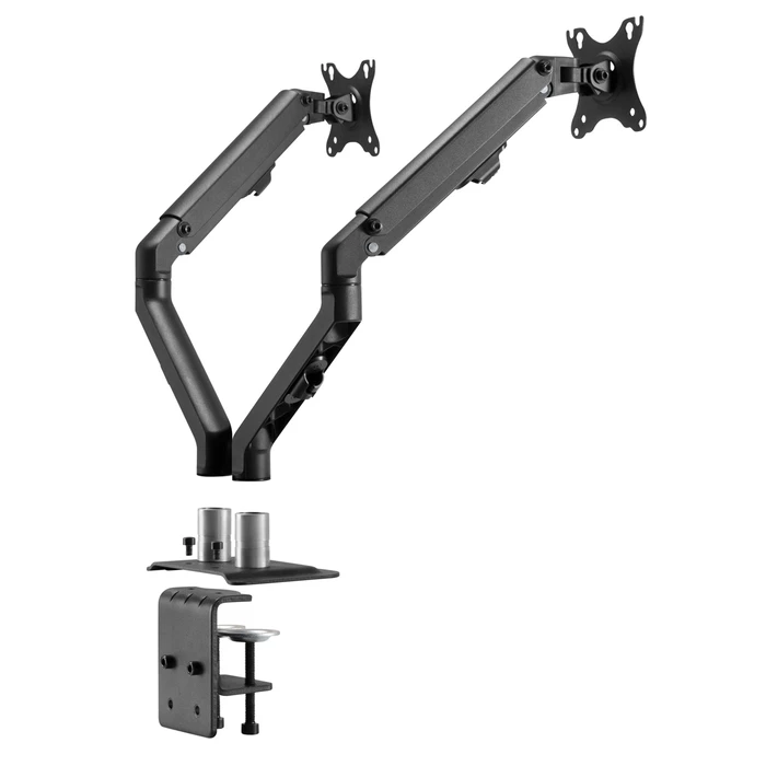Βάση Monitor Brateck Γραφείου LDT45-C024 για 2 οθόνες 17"-27", έως 7kg ανά οθόνη
