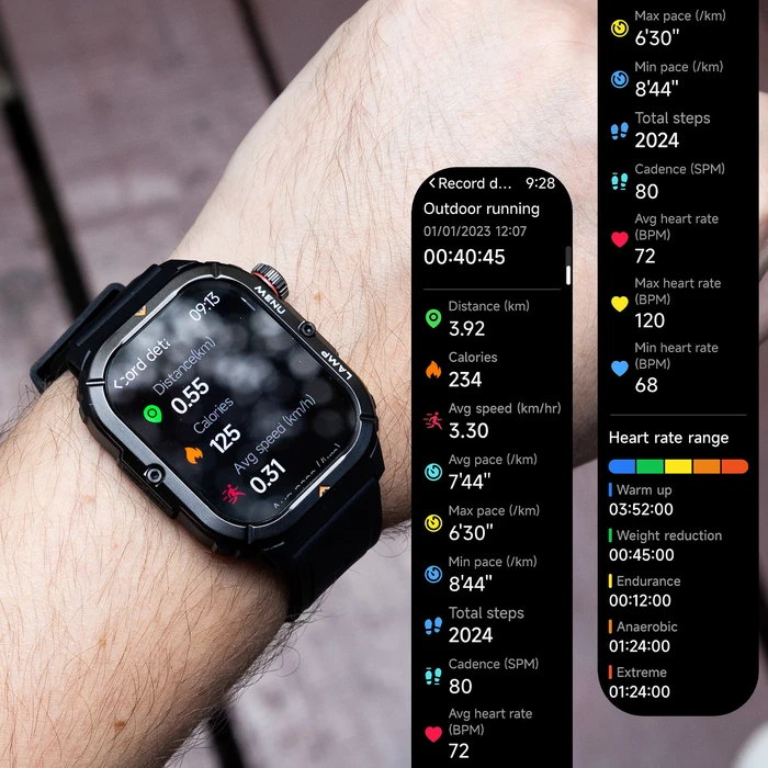 AGM Black Strap for Legion 3 Smartwatch 22mm