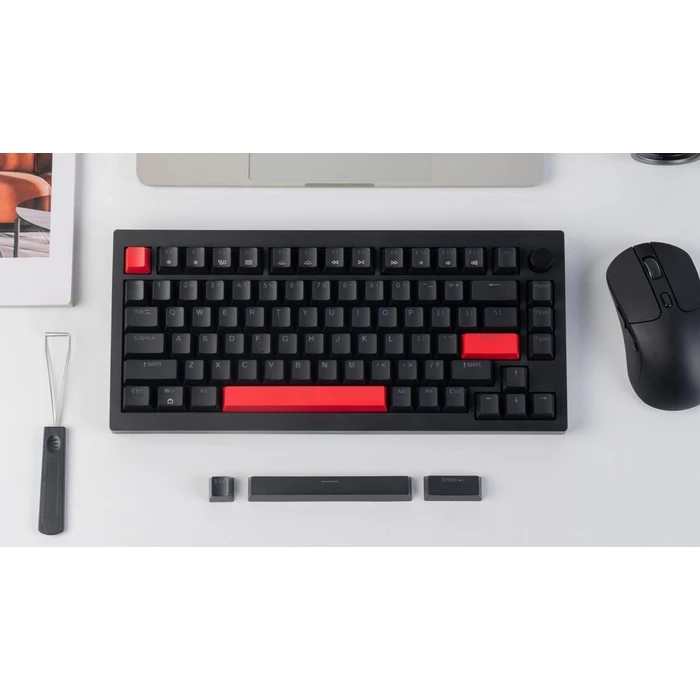 Gaming Πληκτρολόγιο Ενσύρματο Lemokey X4 QMK (X4-A1) Wired Mechanical 75% Red Switch US Layout