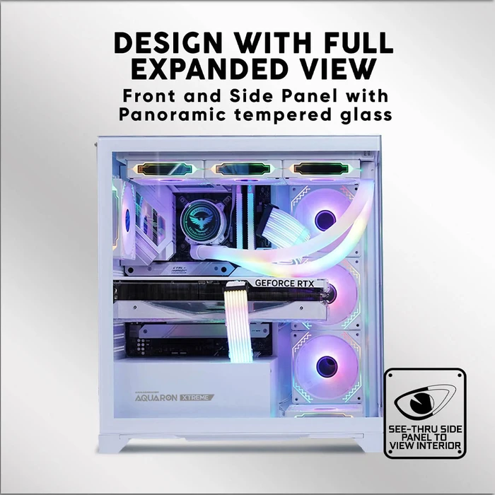 Κουτί Η/Υ Armaggeddon E-Atx Rgb Transparent Fish Tank Gaming Aquaron Xtreme Pink