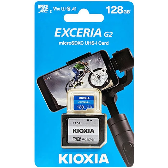 Κάρτα Μνήμης microSD 128GB Kioxia 4K with ADAPTER UHS I U3 V30