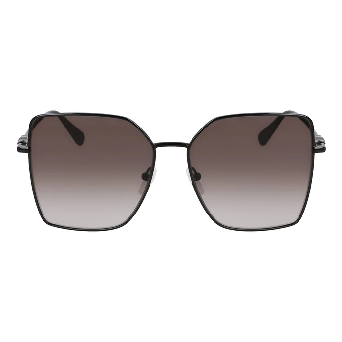 Longchamp Women's Sunglasses LO173S5715001 - Black Metal Frame, Black Lenses (57/15/145 mm)