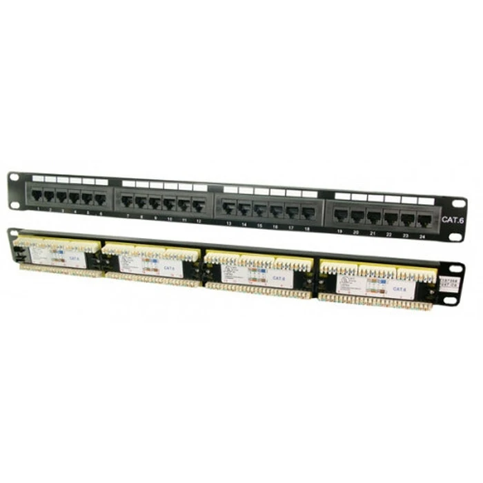Patch Panel LogiLink 24-Port RJ45 19" Cat6 Unshielded