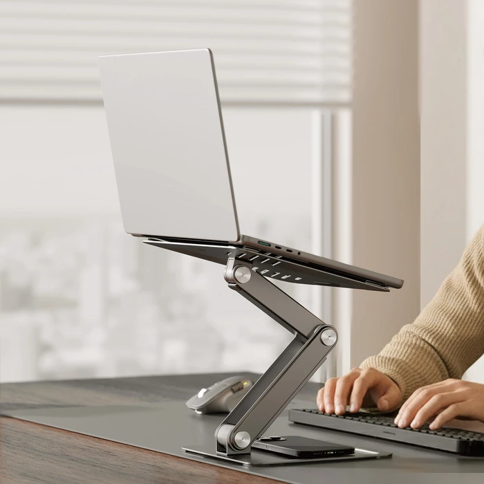 BRATECK LPS09-02 μεταλλική, foldable βάση για laptop 11"–17" γκρι