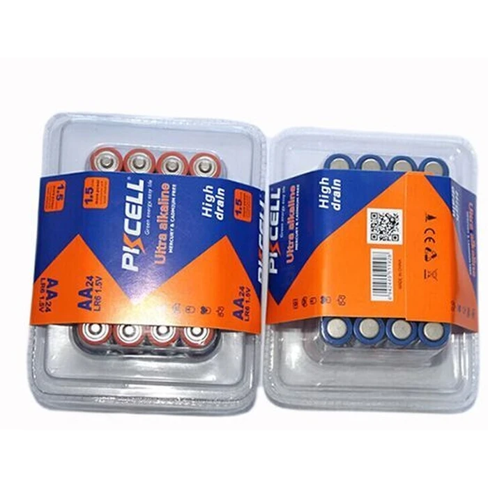 Pkcell Alkaline Batteries LR6 AA 24 Pieces Closed Pack