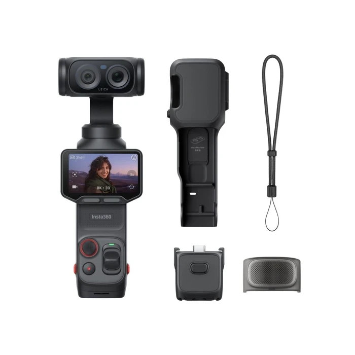 Insta360 Luna Ultra 47GB Action Camera 8K Standard Bundle με Οθόνη Αφής 2" και Wi-Fi Cosmic Black