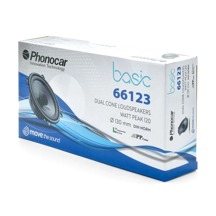 Ηχεία Αυτοκινήτου Phonocar Σετ Basic 66123, 5.25", 60W, dual cone
