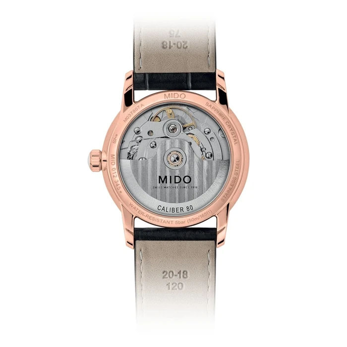 Γυναικείο Ρολόι Mido M037807360310 (33mm) Δερμάτινο Λουράκι Μαύρο