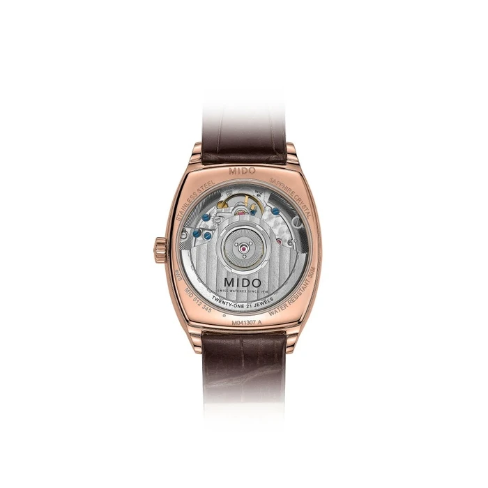 Γυναικείο Ρολόι Mido M041307362960 (30,5mm) Δερμάτινο Λουράκι Καφέ