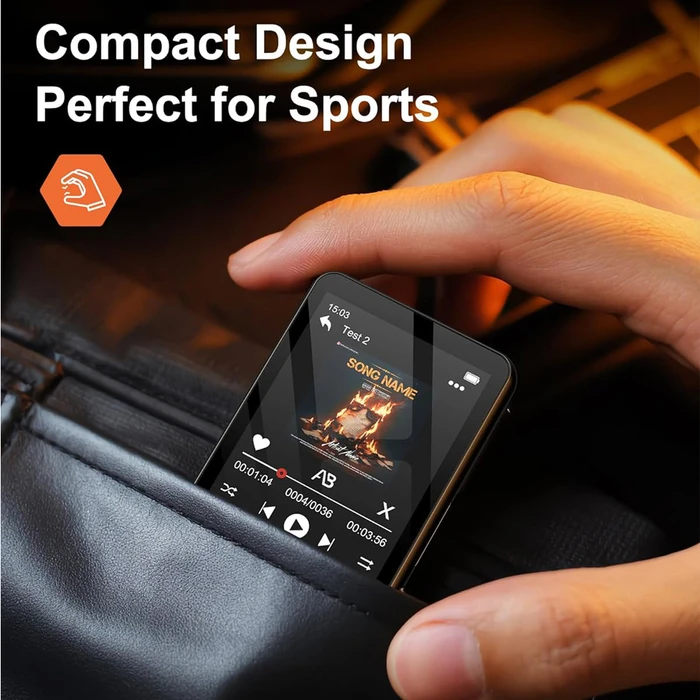 Ruizu MP3 Player (32GB) με οθόνη αφής 2.4" μαύρο - M19-32GB