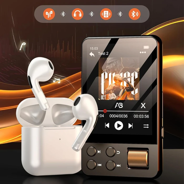 Ruizu MP3 Player (32GB) με οθόνη αφής 2.4" μαύρο - M19-32GB